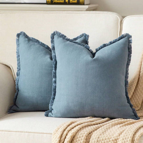 1pc Chenille Tassel Decorative Throw Pillow Cover, Minimalist & Practical Multifunctional