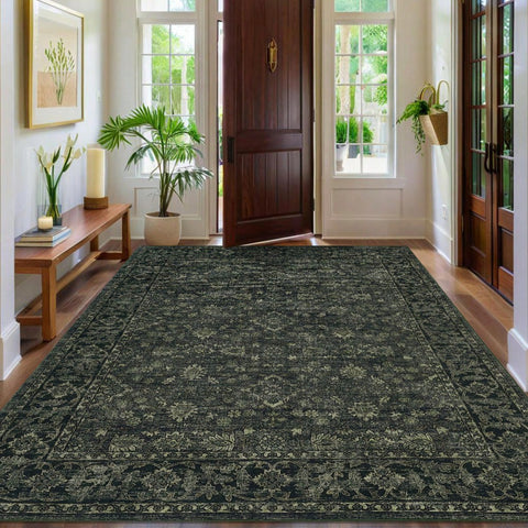 Vintage Boho Area Rug Washable Runner Rug Soft Low Pile Pastel Carpet For Living Room Bedroom Nursery Farmhouse